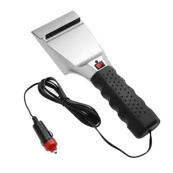 Зимний автомобильный обогреватель скребок для льда, автомобильный электрический обогреваемый скребок для снега для лобового стекла, стеклоочиститель, питание от розетки 12 В, универсальный для автомобилей One Size