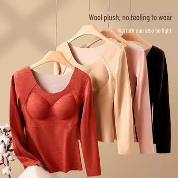 «Зимний бархатный термобелье из кашемира и шелка — высококачественный, новый нишевый продукт» 2XL (135-155 catties)