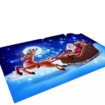 Зимний бытовой рождественский ковер, полностью покрытый бытовой хрустальный бархатный красный праздничный нескользящий ковер для гостиной, прикроватный ковер для спальни, устойчивый к пятнам 40CM*60CM