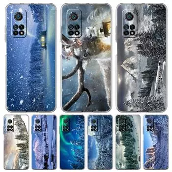 Зимний чехол для телефона с изображением природы, снега, путешествий и искусства для Xiaomi Mi 12T 10 12 Lite 11 Ultra 11X 11T Pro 11i Poco X4 X3 NFC F3 M3 M4 5G Poco X3 NFC