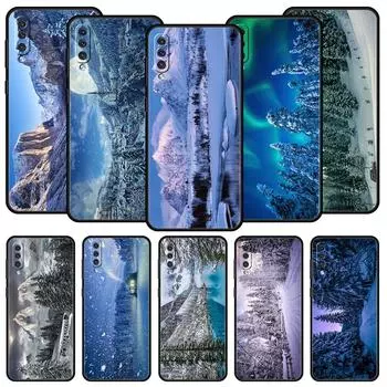 Зимний чехол для телефона с изображением природы и снега для путешествий для Samsung A12 A32 A50 A70 A20E A20S A10 A10S A22 A30 A40 A42 A52 5G A02S A04s Samsung A52