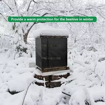 Зимний чехол для улья, ветрозащитный, регулируемый, изоляционный чехол для улья, водонепроницаемый, от снега и холода