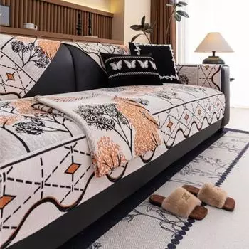 Зимний чехол из синели в полоску для кошек Funda Sofa Mats Living Home Non-Slip Sofa Cushion Couch Sofa Covers 90x70