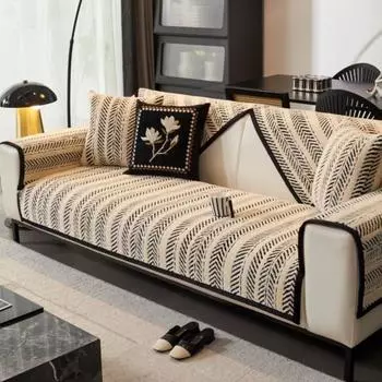 Зимний чехол с рисунком «рыбье кости» Funda Sofa Mats Living Home Non-Slip Sofa Cushion Couch Sofa Covers 70X70