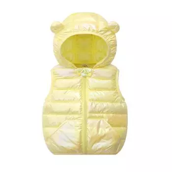 Зимний детский длинный жилет без рукавов легкий на молнии стеганые карманы 100