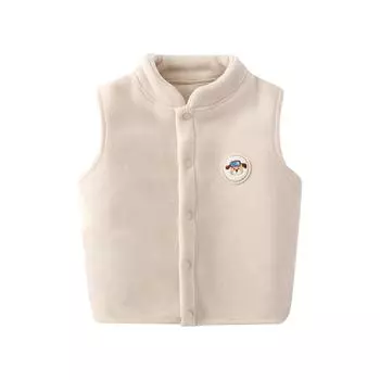 Зимний детский жилет без рукавов с подкладкой Horse Clip Верхняя одежда Жилеты Olirong 100 бежевый