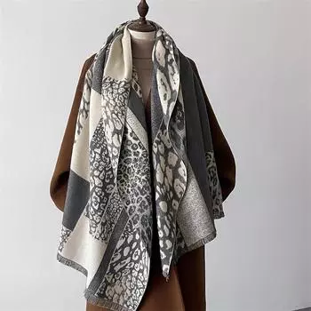 Зимний дизайн Пашминовое одеяло Кашемировый шарф для женщин Теплые толстые шали и накидки Пончо Женский Буфанда Эшарп Кисточка Глушитель