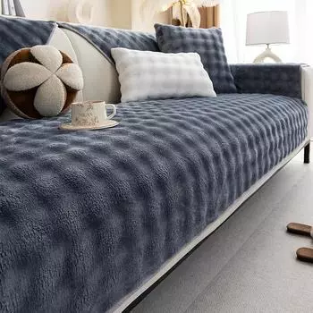 Зимний дом для отдыха нескользящие толстые фланелевые чехлы для диванов подушки для дивана сохраняют тепло чехлы для диванов Funda 70X70