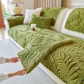 Зимний дом для жизни Нескользящий жаккардовый диван Подушка для дивана Чехлы для дивана Теплый чехол для дивана Коврики для дивана 70X70