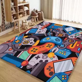 Зимний домашний ковер с ручкой игровой консоли, ковер для гостиной, ковер для киберспорта, декоративный ковер для видеоигр, напольный коврик 40*60cm