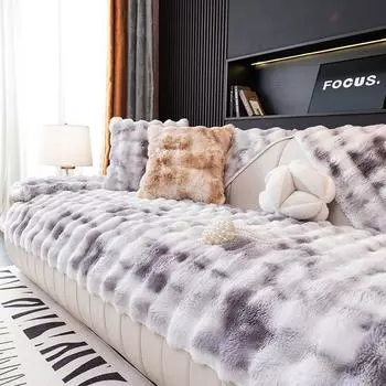 Зимний домашний нескользящий толстый фланелевый чехол для дивана Tie Dying, теплый чехол для дивана, коврик для дивана Funda 70X70