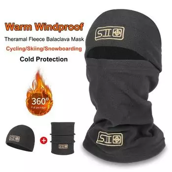 Зимний флисовый комплект шапки и шарфа для мужчин, утеплитель для лица, термочехол для головы, маска для лица, унисекс, для езды на велосипеде, для спорта, шарфа Gray 1pc hat