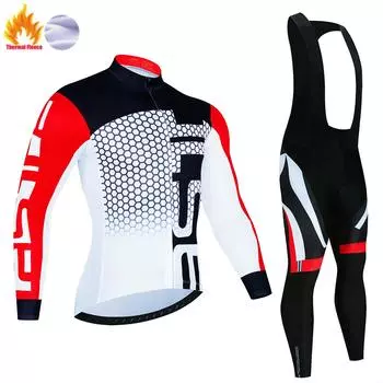 Зимний флисовый мужской костюм из джерси с длинными рукавами 2023, одежда для велосипеда Mountian, Ropa Ciclismo, одежда для гонок на велосипеде, одежда для велоспорта XS