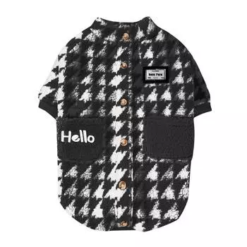 Зимний флисовый жилет для больших собак, двубортное хлопковое пальто, одежда для домашних животных XXXL чёрный