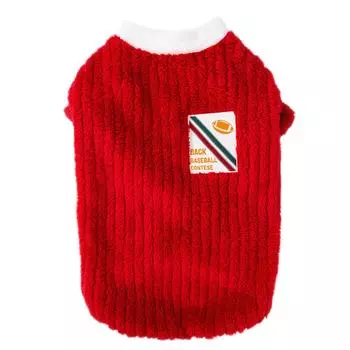 Зимний флисовый жилет для больших собак, двубортное хлопковое пальто, одежда для домашних животных XXXXXXXL красный