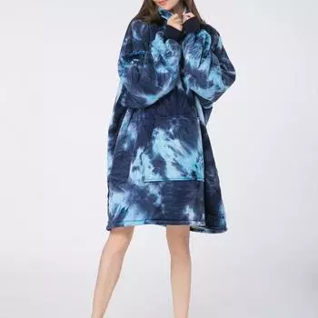 Зимний халат с капюшоном, топы для сна, теплая утепленная ночная рубашка с длинным рукавом, женская пижама из кораллового флиса, ночная рубашка для дома One Size