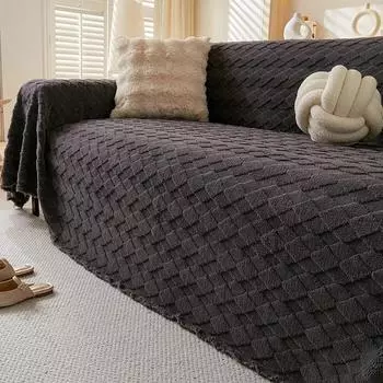 Зимний хлопчатобумажный чехол для дивана, полотенце, утолщенное теплое полотенце для дивана, зимняя усовершенствованная подушка для дивана, полное покрывало, полотенце, ткань 180X130CM