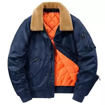 Зимний хлопковый и утепленный летный костюм, хлопковое пальто, мужская рабочая одежда American Tough Guy, хлопковое пальто, меховой воротник, съемный мотоциклетный костюм M