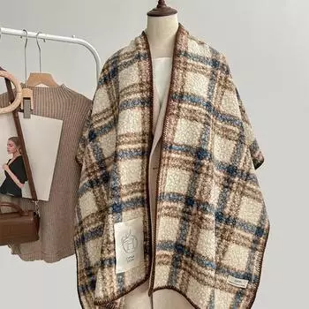 Зимний кашемировый шарф для женщин, шапки, шаль, накидка, женская пашмина, люксовый бренд, пончо, толстое теплое одеяло, буфанда, эшарп, Femme