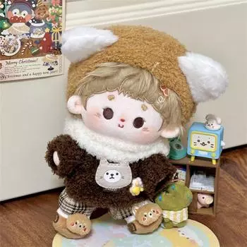 Зимний комплект кукольной одежды, платье, пальто, хлопковый кукольный наряд, платье, детский подарок style 4