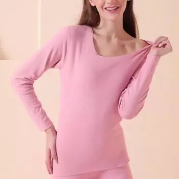 Зимний комплект нижнего белья, популярный повседневный зимний комплект нижнего белья с длинными рукавами, высокоэластичное зимнее нижнее белье, женский комплект с верхом и брюками 3XL хаки