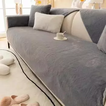 Зимний коврик для дивана с кошачьим эффектом, высококачественный противоскользящий толстый плюшевый диванный полотенце, прочный легкий роскошный чехол для подушки сиденья, домашний декор 70x70cm