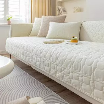 Зимний кремовый стиль, утолщенная плюшевая подушка для дивана, чехол для дивана с защитой от царапин кошки 70x70cm