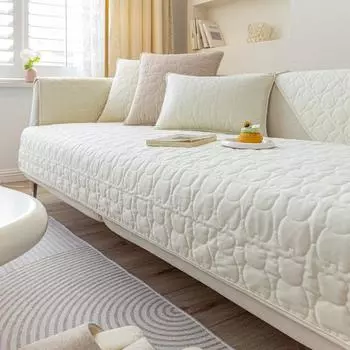 Зимний кремовый стиль, утолщенная плюшевая подушка для дивана, чехол для дивана с защитой от царапин кошки 70x70cm серый