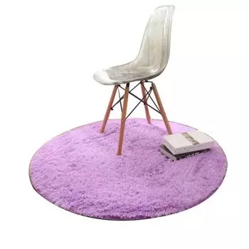 Зимний круглый ковер, прикроватное одеяло для спальни, гостиной, плюшевая подвесная корзина, компьютерное кресло, напольный коврик, коврик для йоги Diameter 40cm
