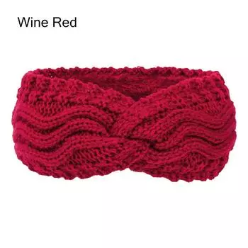 Зимний мягкий завязанный эластичный тюрбан вязаные повязки на голову для женщин резинки для волос грелка для ушей