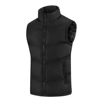 Зимний мужской хлопковый жилет без рукавов, пуховый хлопковый мужской верхний жилет XS хаки