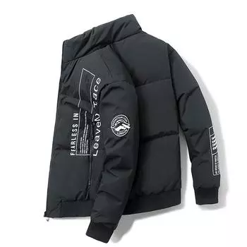 Зимний мужской пуховик средней длины, 90% белый утиный пух, стеганая куртка с капюшоном и воротником-стойкой M