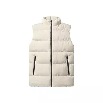 Зимний мужской женский теплый однотонный пуховик с высоким воротником, куртка без рукавов, куртки Weskit с перьями, утепленный карманный жилет, пальто большого размера XS EU36 US4 RU42 хаки