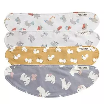 Зимний нагрудник-банан Dream Tofu, подкладка из микрофибры, шарф-банан, нагрудник с изображением животных, набор из 4 предметов, корейские товары для детей