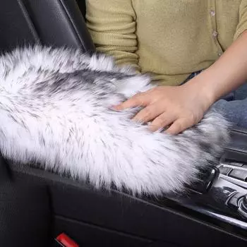 Зимний нескользящий чехол на подлокотник сиденья автомобиля, теплый чехол на центральную консоль