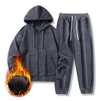 Зимний новый мужской теплый повседневный спортивный костюм кардиган с капюшоном свитер Tide M