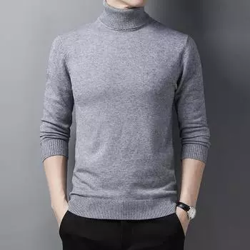 Зимний новый утолщенный супер теплый вязаный свитер, однотонный, с лацканами, удобная рубашка для папы, повседневная нижняя рубашка M