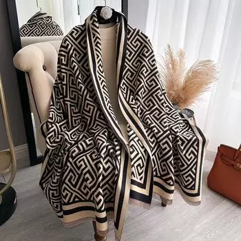 Зимний новый женский роскошный брендовый кашемировый шарф толстый теплый шаль шарф клетчатый жаккардовый мягкий женский платок Bufanda шаль шарф