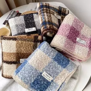 Зимний новый женский высококачественный шарф Meila в европейском и американском стиле с треугольной окантовкой и имитацией кашемировой шерсти, рулонная клетчатая шаль 190*50cm