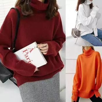 Зимний однотонный повседневный женский свитер в уличном стиле с длинными рукавами в корейском стиле с вязанным пуловером, базовый женский свитер S абрикосовый