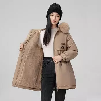 Зимний пирог преодолевает флисовую куртку, стеганую куртку, свободную маленькую стеганую куртку, зимнюю утолщенную стеганую куртку с капюшоном M чёрный