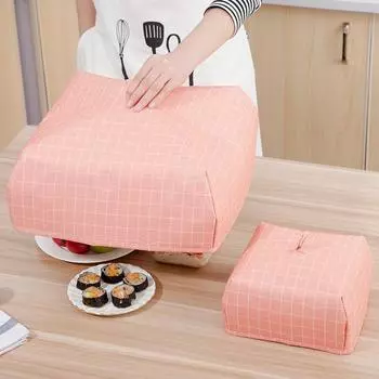 Зимний пищевой чехол из фольги, складной кухонный изолированный пищевой чехол, пылезащитный чехол для овощей, защитный чехол от мух Large Checked Blue #C090B # синий