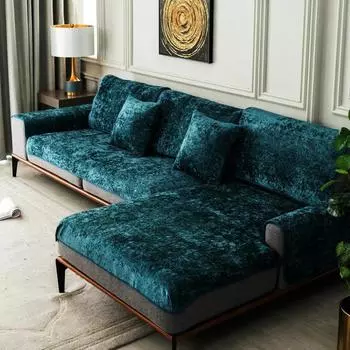 Зимний плюшевый белый чехол для дивана, бархатный чехол для дивана в скандинавском стиле, нескользящая подушка для дивана, простой современный замшевый чехол для дивана для гостиной 60x60cm