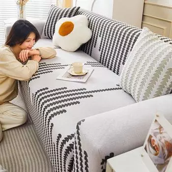 Зимний плюшевый чехол для дивана, цельный чехол для дивана, ткань, не царапающаяся, нескользящая подушка для дивана 90-140cm