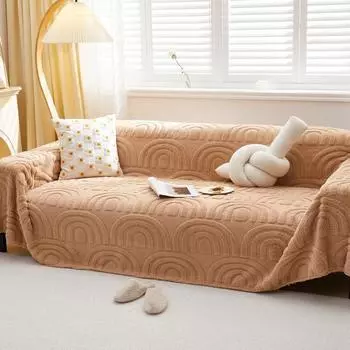 Зимний плюшевый чехол для дивана, чехол для дивана с изображением кошки, простой современный утолщенный чехол для дивана, универсальное полотенце для дивана 180*130cm