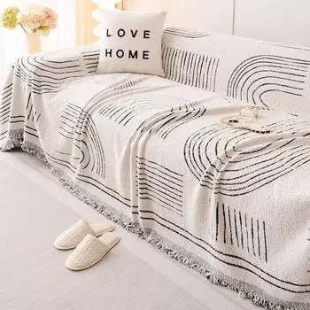 Зимний плюшевый чехол для дивана-полотенца. Кусок универсальной универсальной диванной подушки. Утолщенный нескользящий чехол для дивана. Полное покрывало. 180*130cm