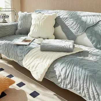 Зимний плюшевый чехол для дивана, универсальный нескользящий чехол для дивана, полотенце, диванные коврики для украшения гостиной, подушка для дивана, спинка, полотенце 30x50cm pillowcase хаки