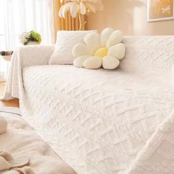 Зимний плюшевый чехол для дивана «все включено», универсальный простой современный чехол для дивана, устойчивый к царапинам, чехол для дивана, утолщенный чехол, полотенце 180*130cm