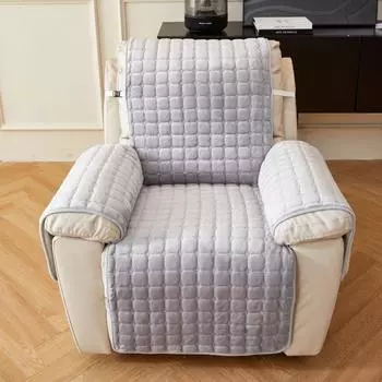 Зимний плюшевый однотонный квадратный чехол для дивана для домашних животных, встроенный чехол на сиденье дивана 53*190cm