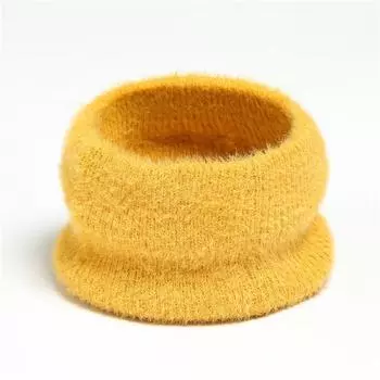 Зимний плюшевый шарф с кольцом для женщин, теплая вязаная лыжная маска, шейный платок, роскошный однотонный снуд, платок, костюм для детей и взрослых синий